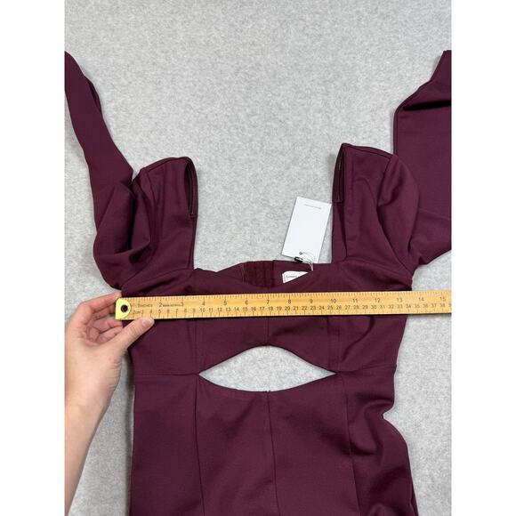Lovers + Friends Womens Size XS Tanya Jumpsuit Midnight Burgundy NWT - Picture 9 of 11